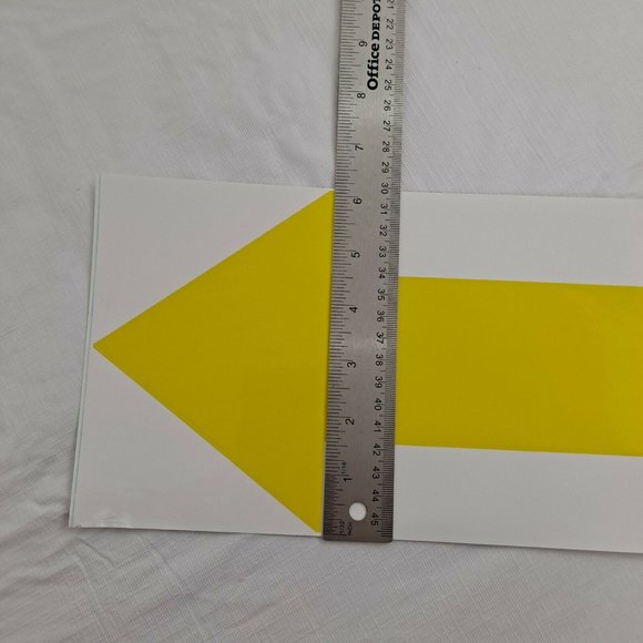 Yellow Direction Arrows Extra Large Decals Stickers Glossy 12 Inch 5 Pack - Picture 4 of 4
